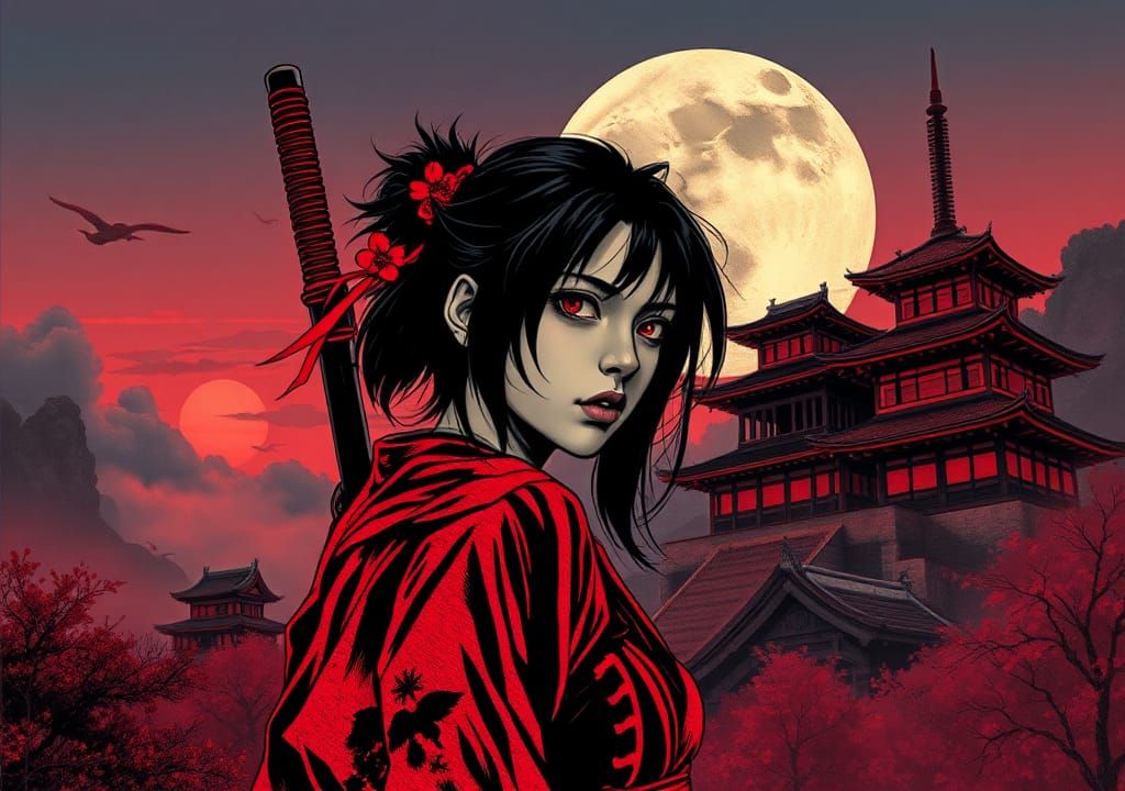 Japanese Assassin Girl: Graphic Novel Gangsta Art