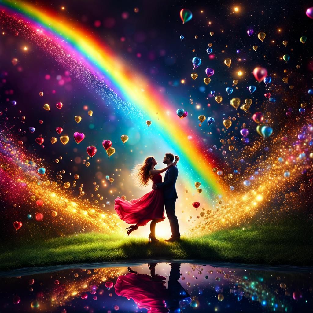 Magical Moment of Falling in Love: Fantasy Composition