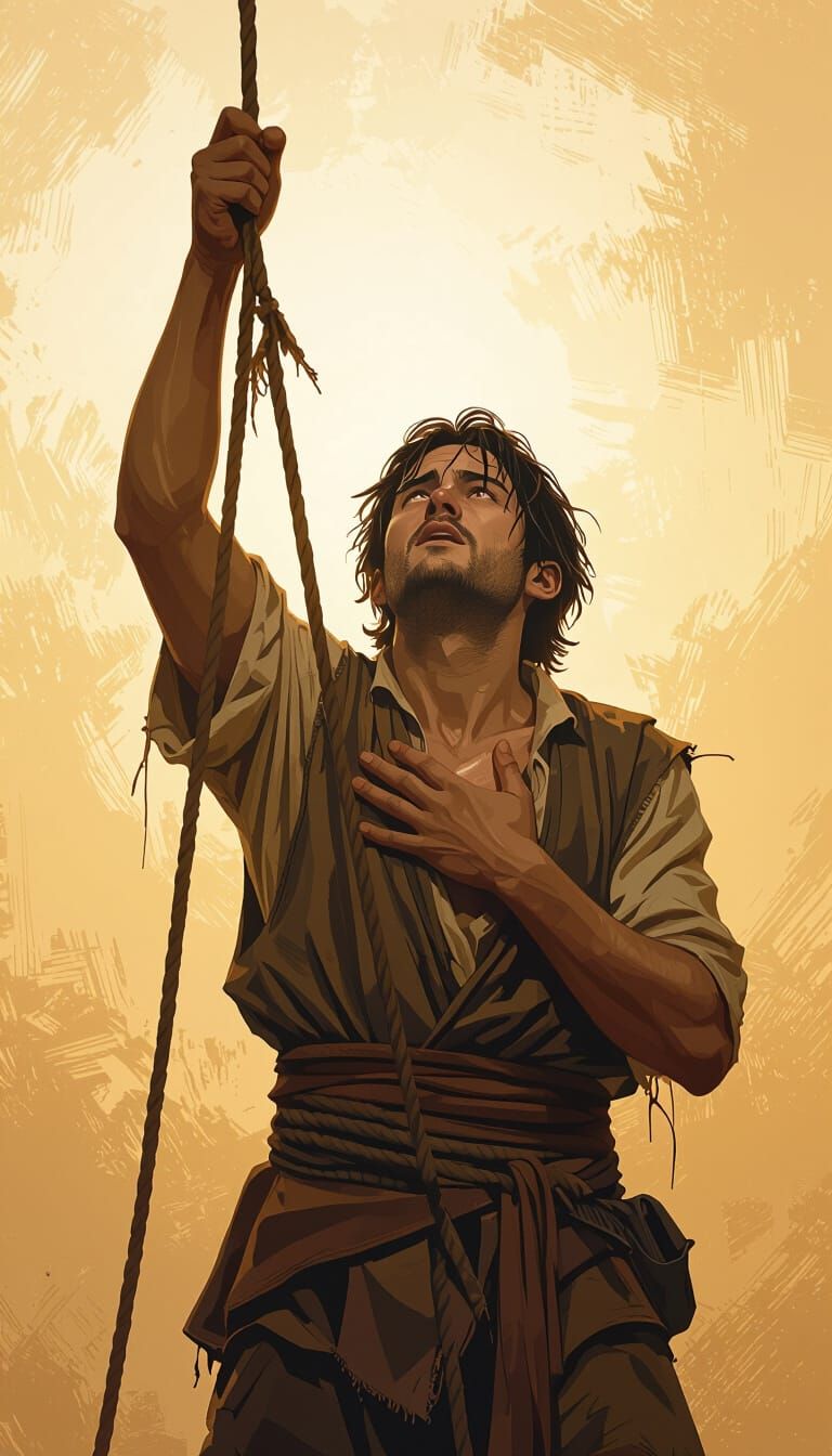 Emotional Release: Digital Painting with Golden Light