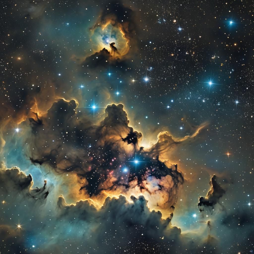 Interstellar Night Sky Telescope Image: Infinite Stars
