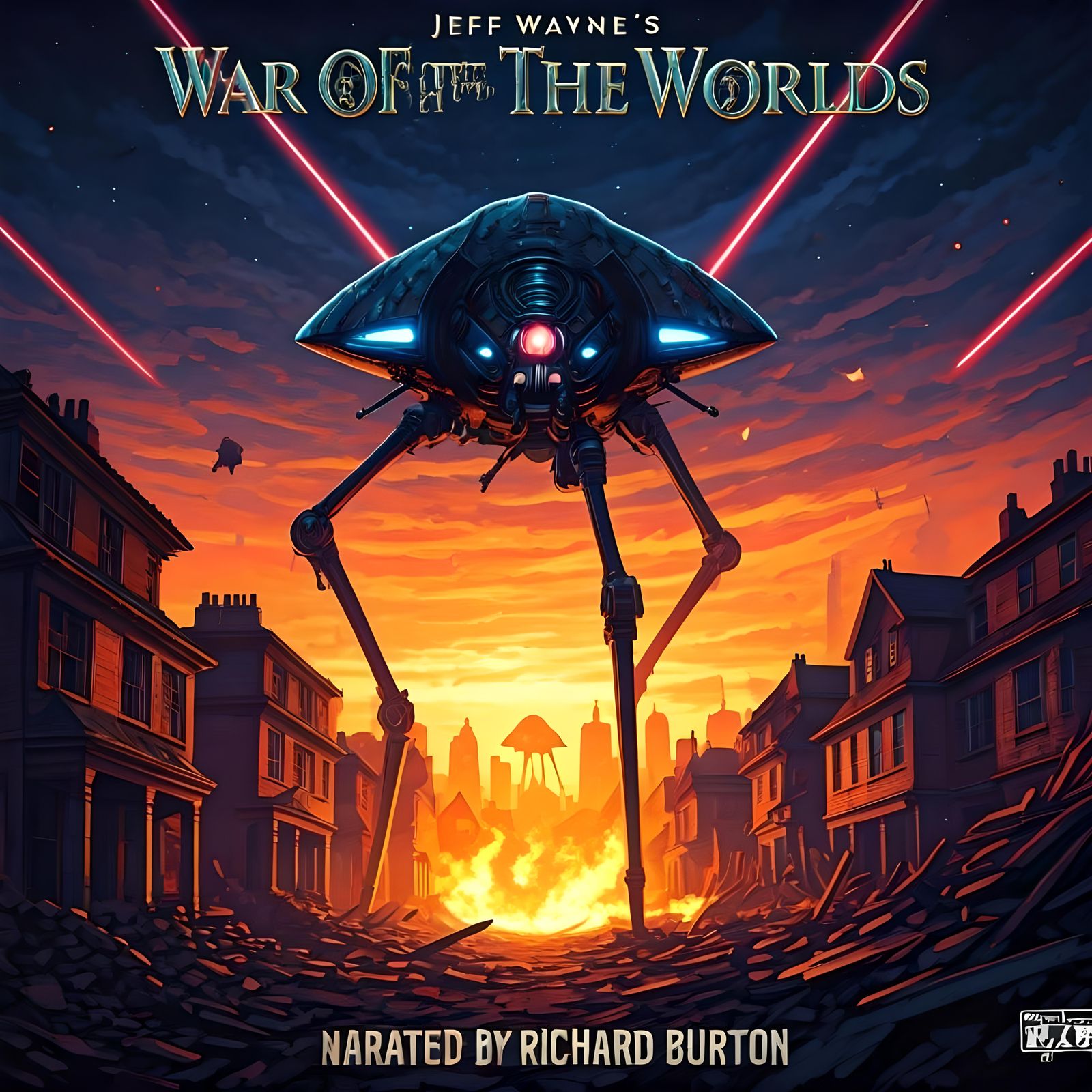 War of the Worlds Album Art Illustration