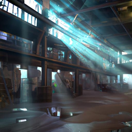 Spooky Cat in Abandoned Bookbindery Factory