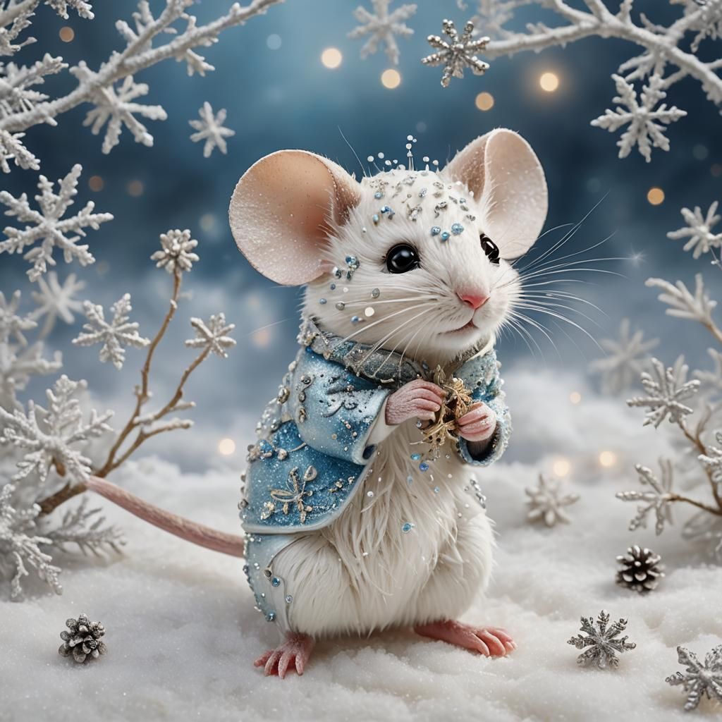 Charming Christmas Mouse Named Twinkle Whiskers