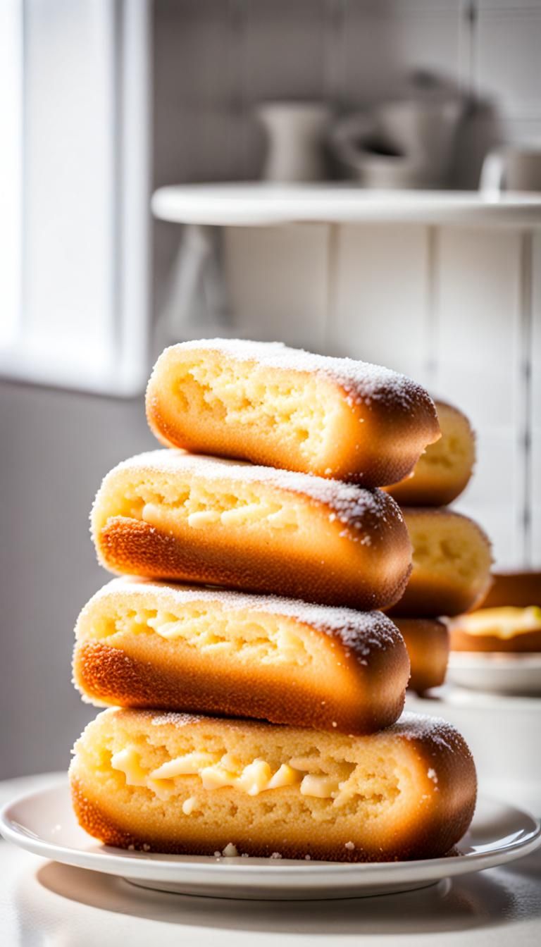 Twinkies Stack on a Plate in White Kitchen