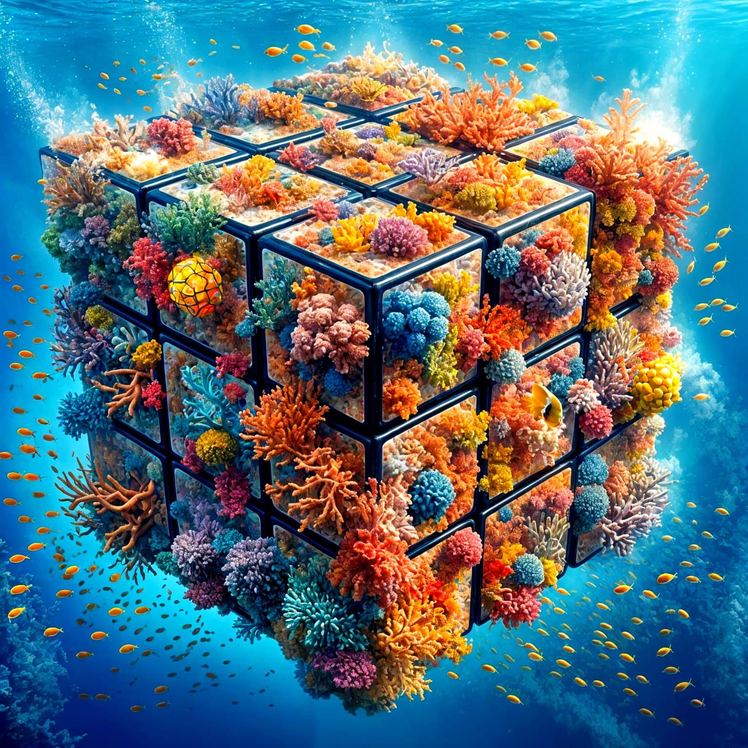 Rubik's Cube Transforms to Coral Reef