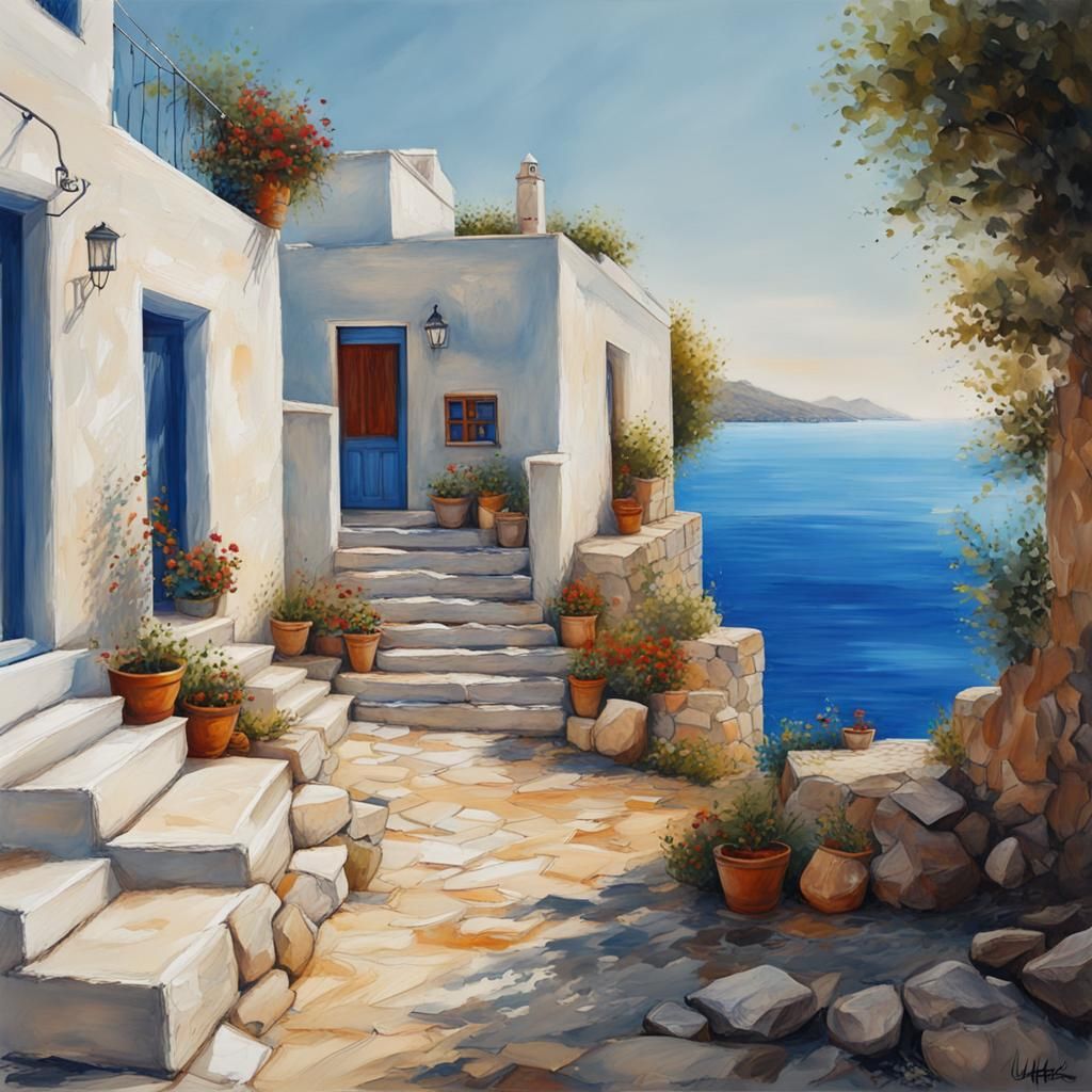 Sunday on a Greek island 
Maybe Paros maybe Aegina