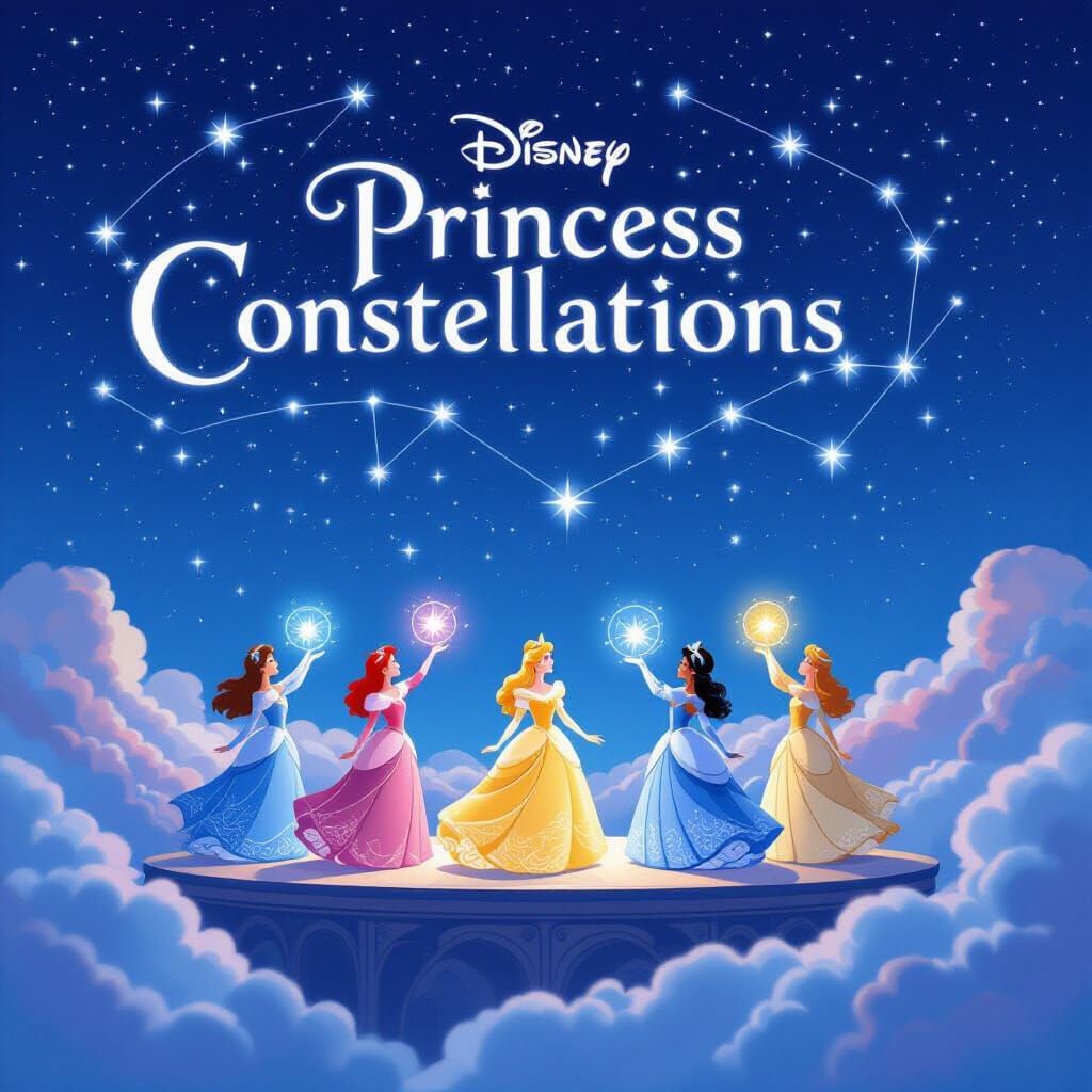 Disney Princesses Form Celestial Constellations