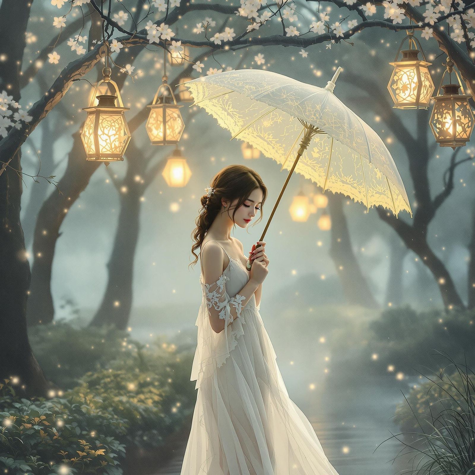 Ethereal Whispers in Misty Paradise