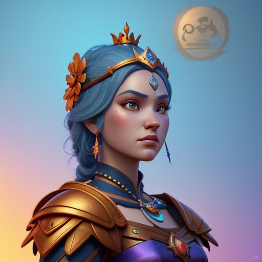 Warrior Queen: 3D Digital Art Concept