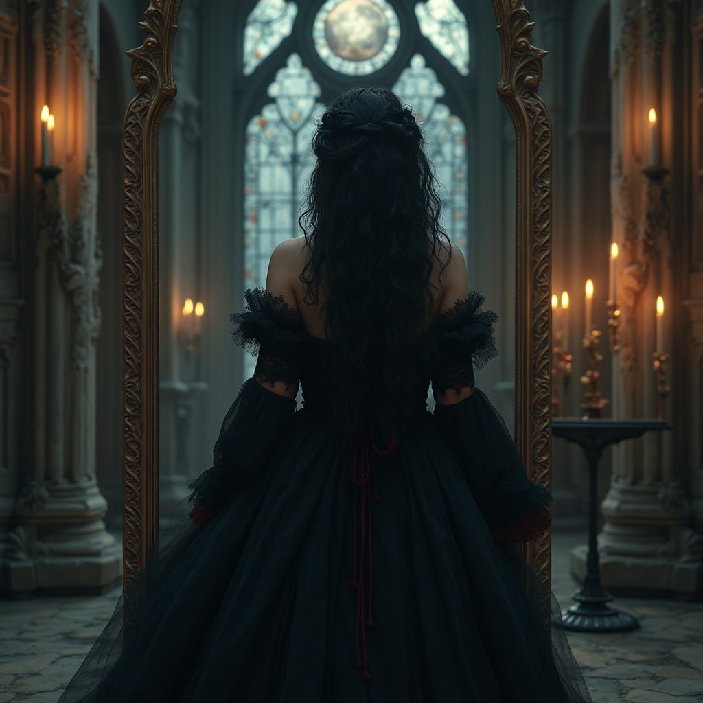 Mysterious Woman Reveals Herself in a Haunting Cathedral Sce...