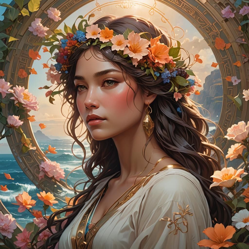 Young Woman's Dream: An Ultra-Detailed Portrait