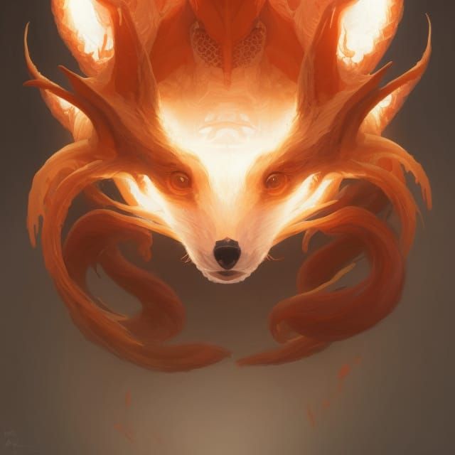 Mystical Nine-Tailed Fox Portrait in Unreal Engine