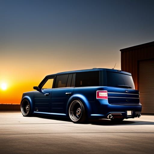 Dark Blue Ford Flex with Rocket Bunny Kit