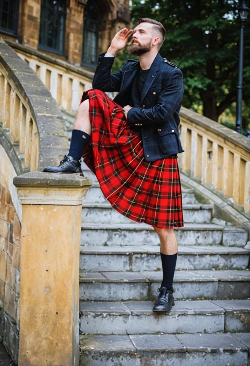 Scottish tartan kilt