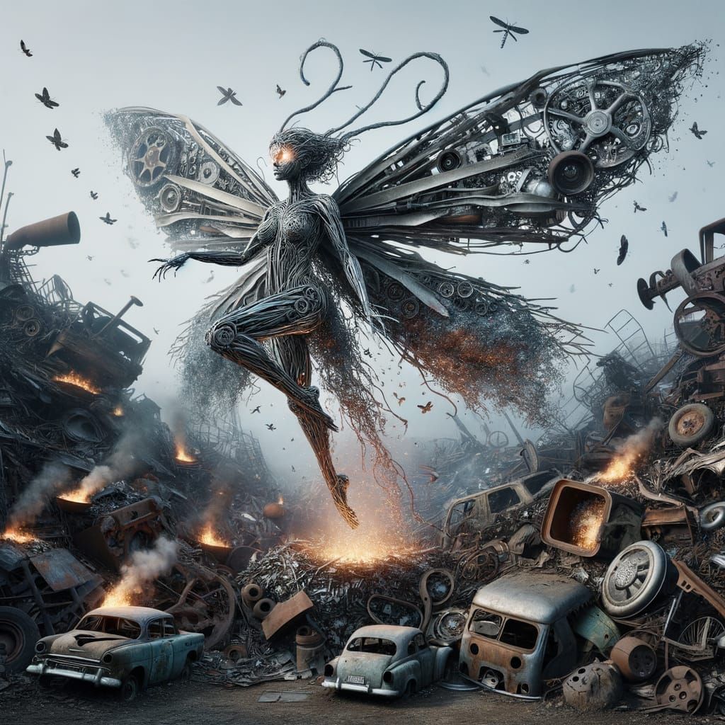 Junkyard Fairy: Dystopian Industrial Art