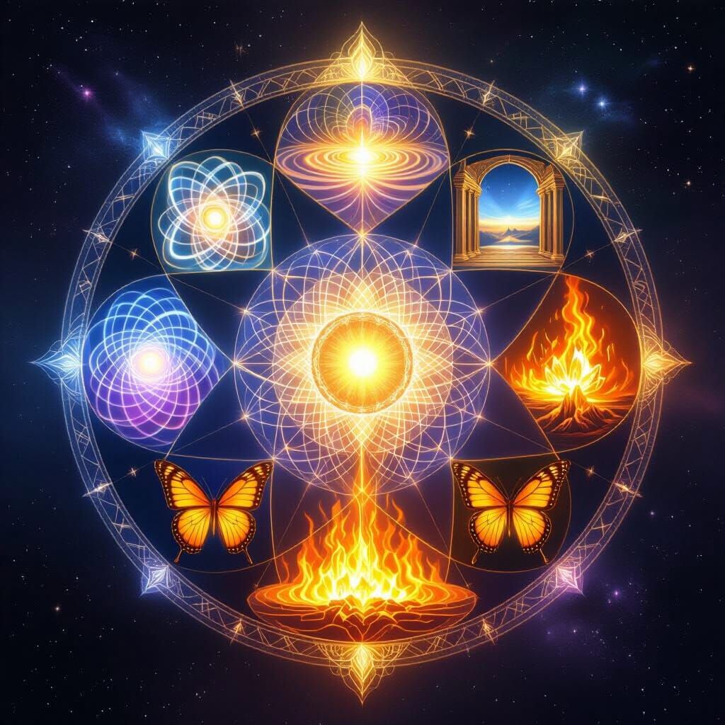 Unified Cosmic Mandala: 7 Laws of Sacred Geometry