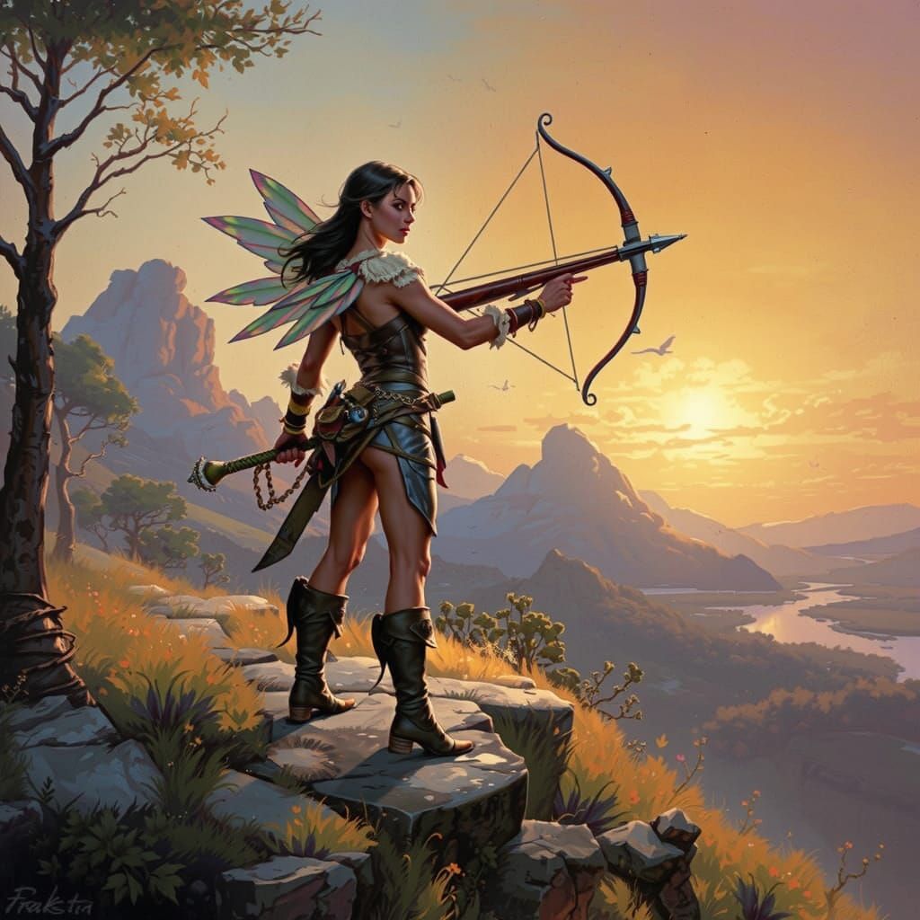 Fairy Warrior in Comic Art Style