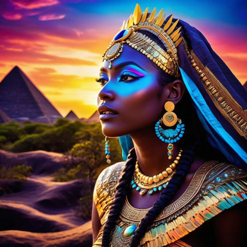 Shimmering Yemaya in a Hyperrealistic Photograph