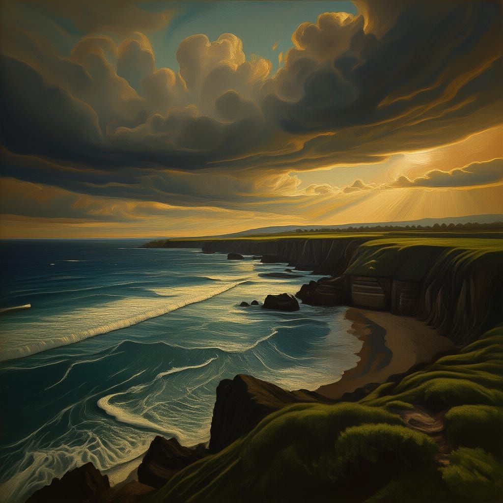 Negative Photography Landscape with Sea Background