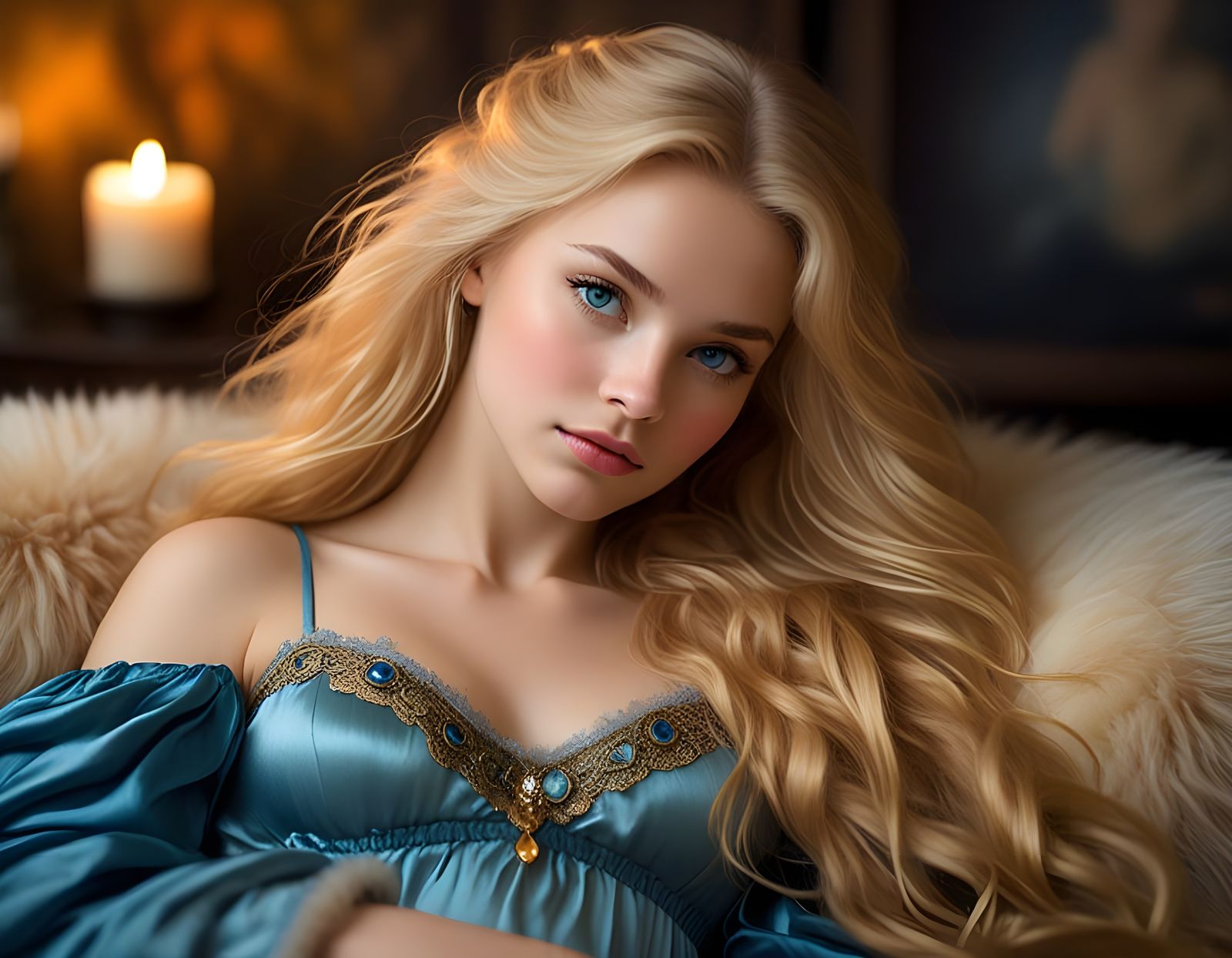 Norse Goddess Slumbers in Furs