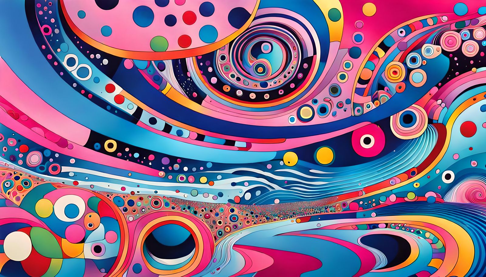 Kaleidoscopic Flow Inspired by Takashi Murakami