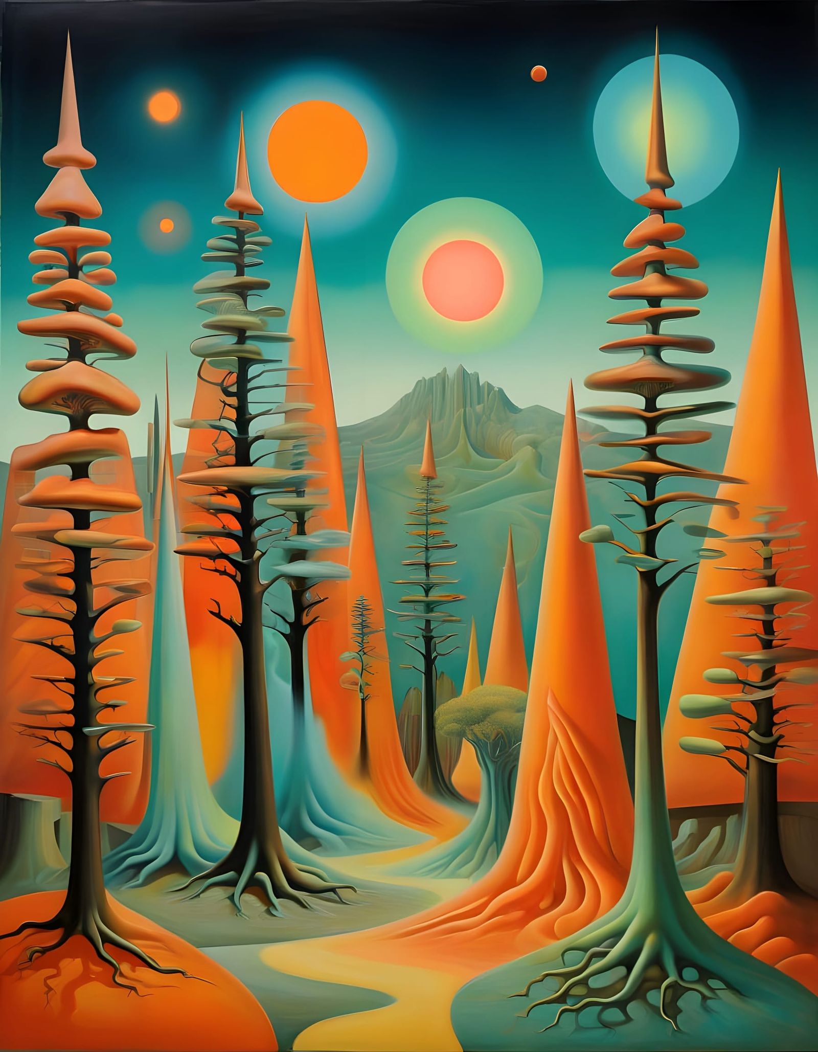 Surrealist Mashup of Female Artists in Early 20th Century St...