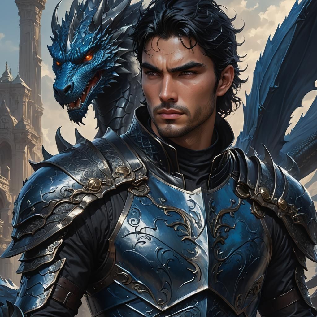 Dragon Rider Portrait in Hyperdetailed Style