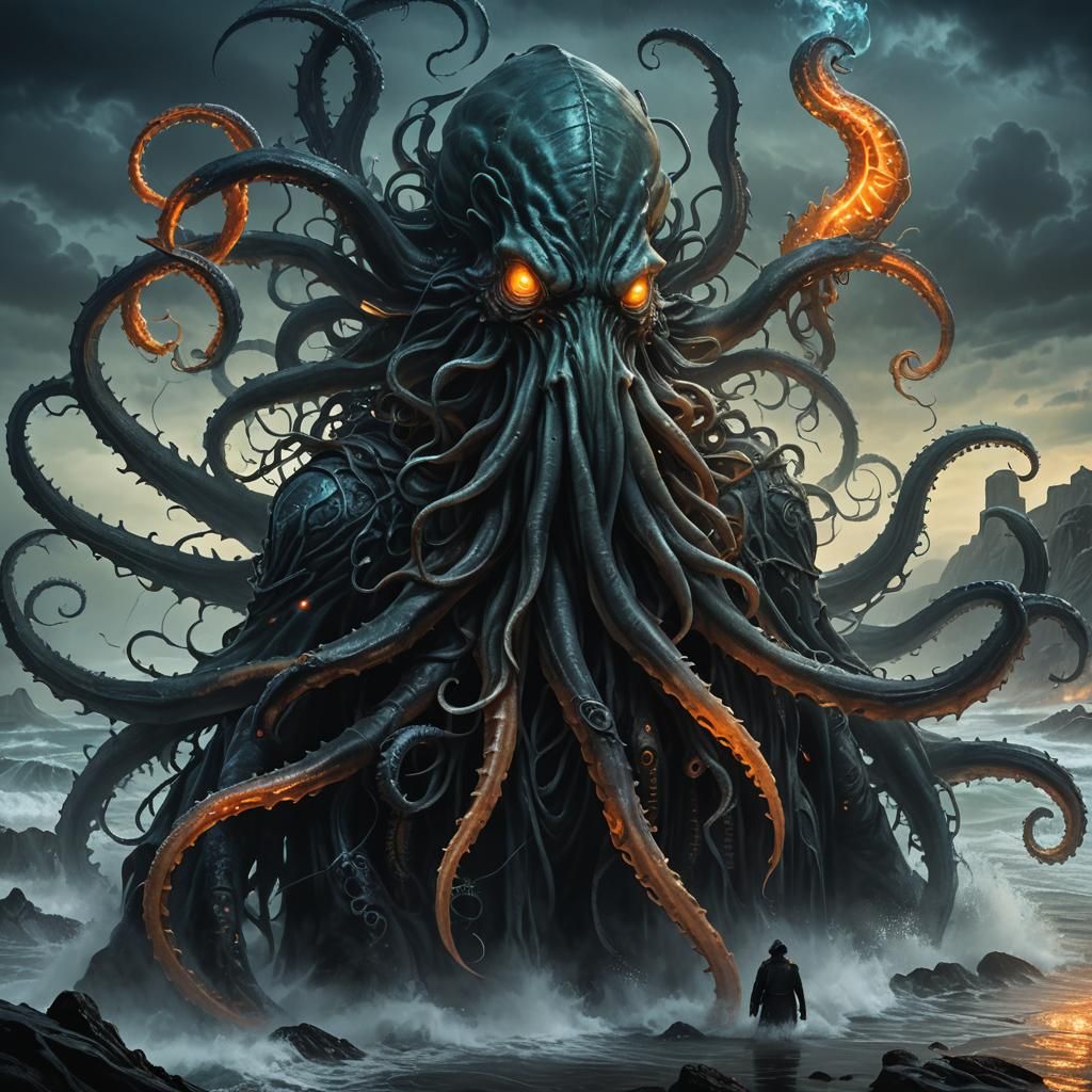 Cthulhu Emerges in Dark Fantasy Concept Art