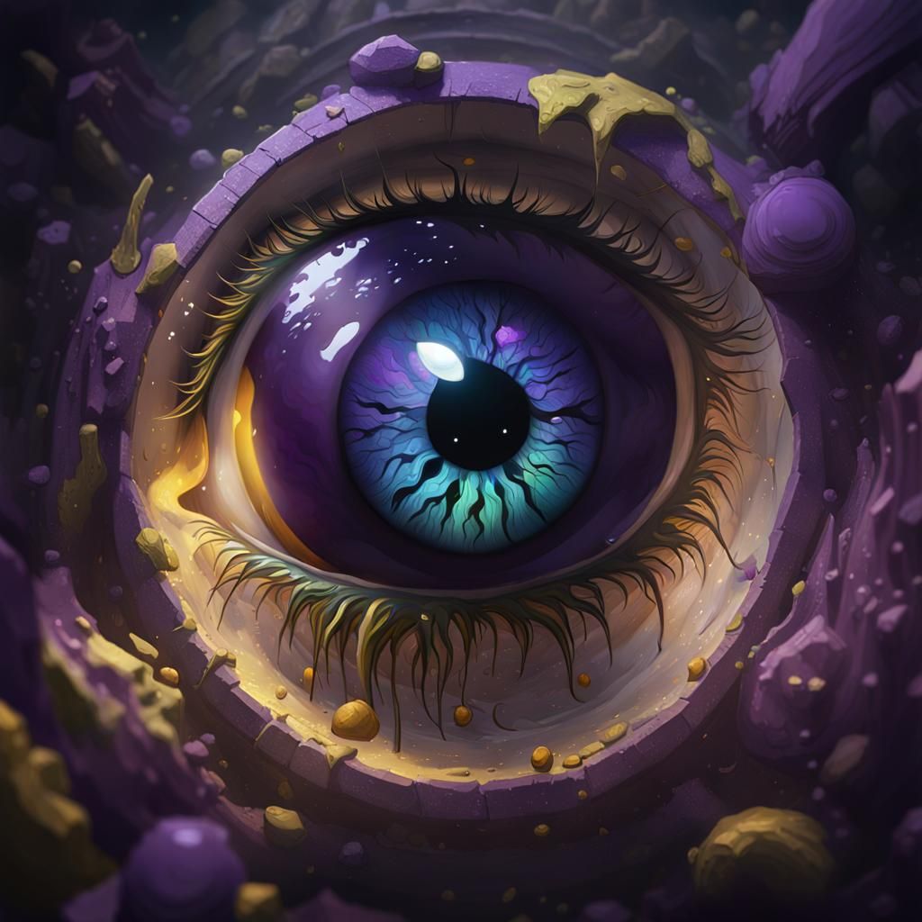 Creepy Eye Concept Art in Deep Color