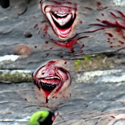 Terrifying Face Surrounded by Eyeballs