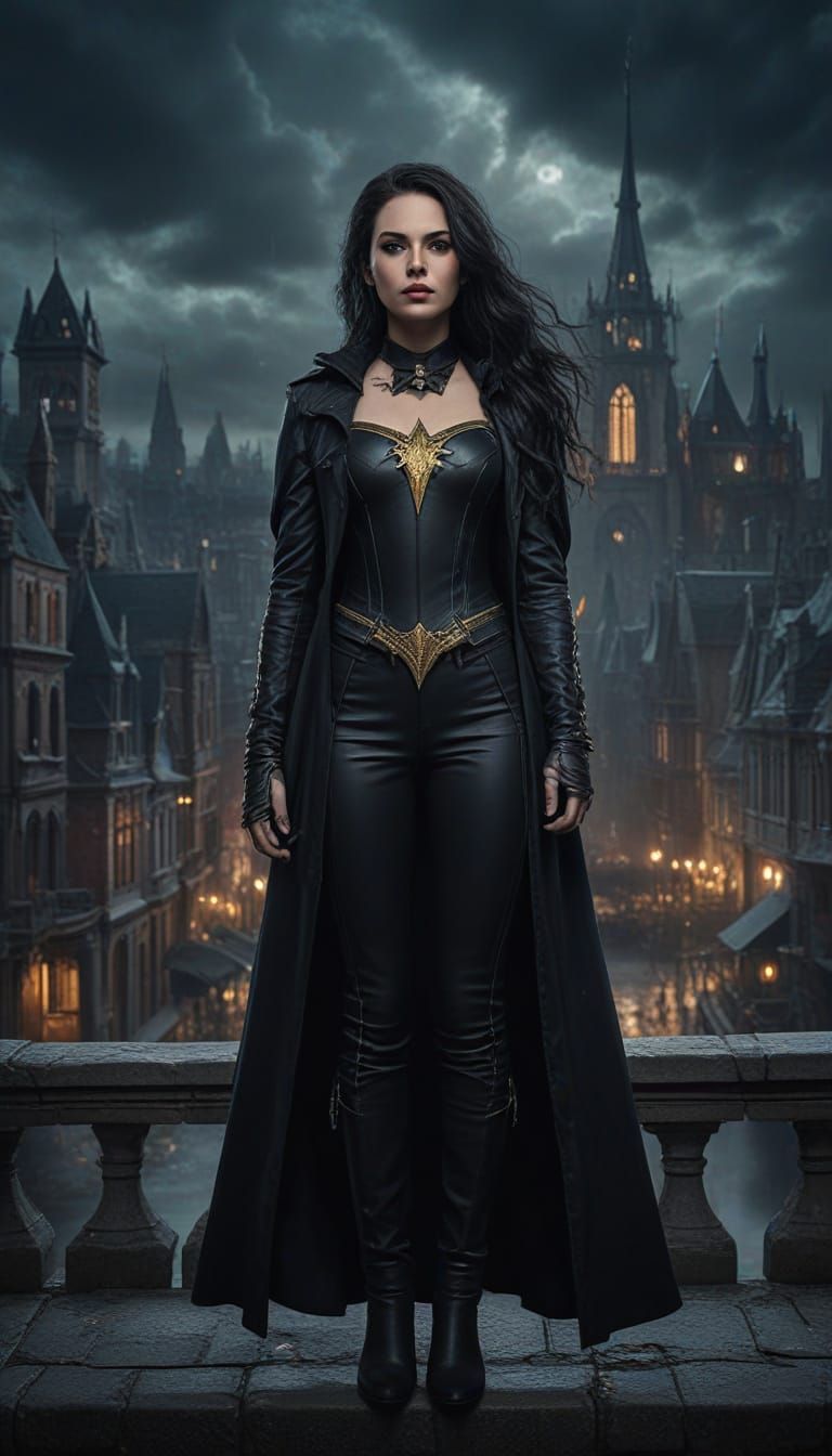 Gothic Shazam Woman in Victorian Star City