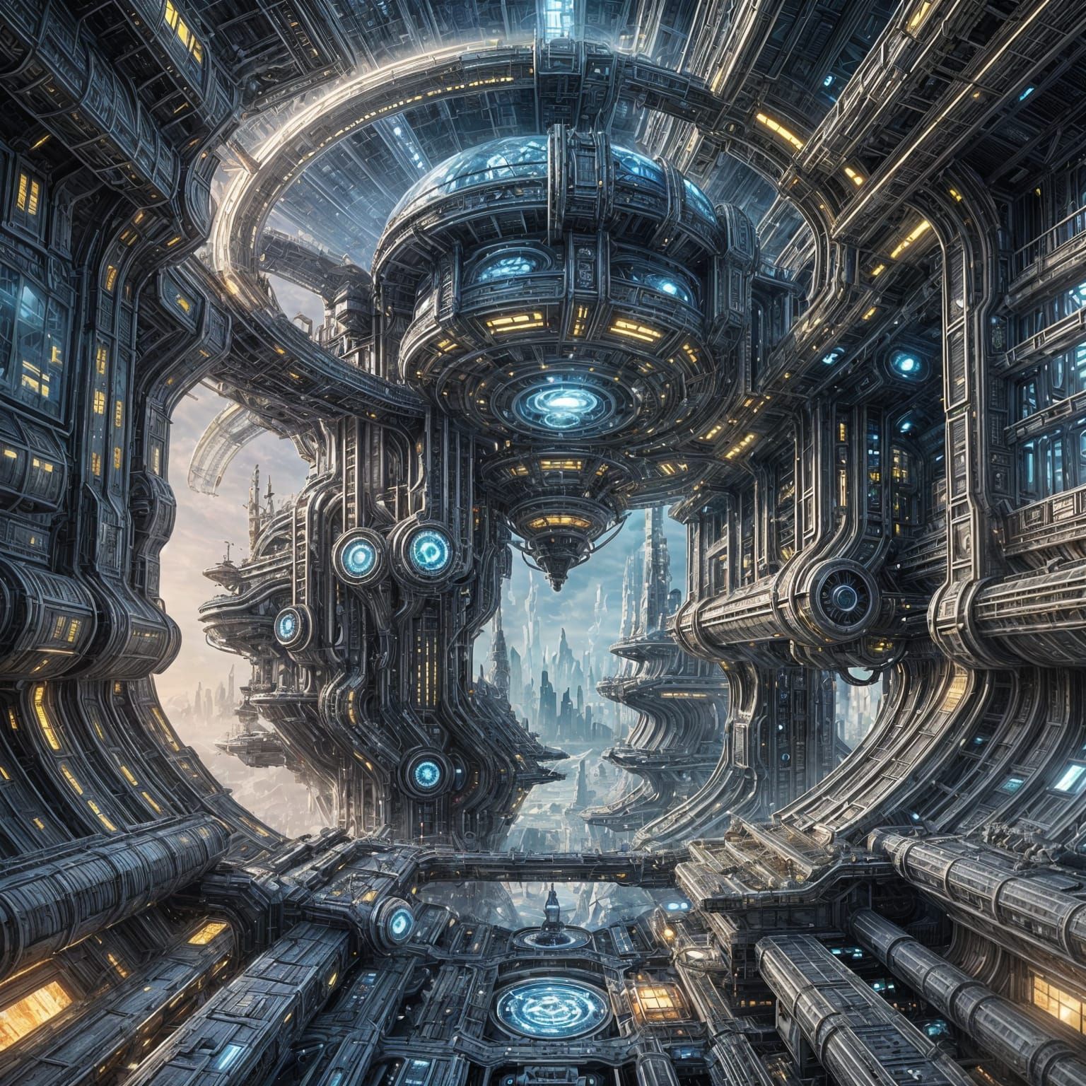 Sentient City-Space Station Governed by Biomathematics