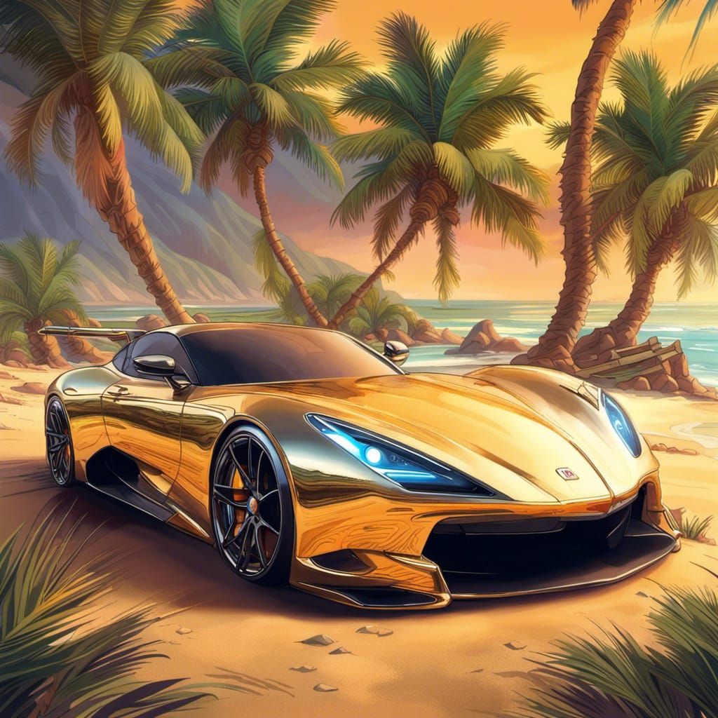 Golden car