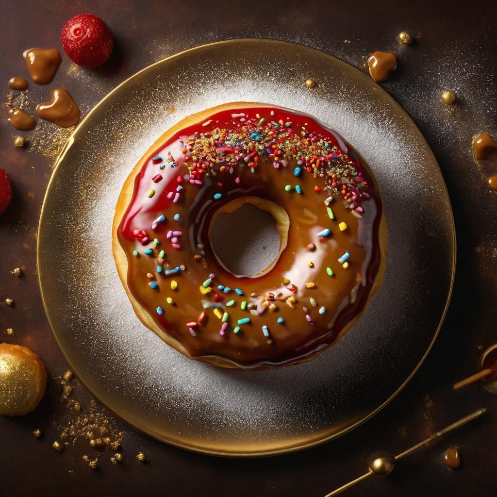 Colorful Donut Still Life in Hyper-Realistic Digital Art