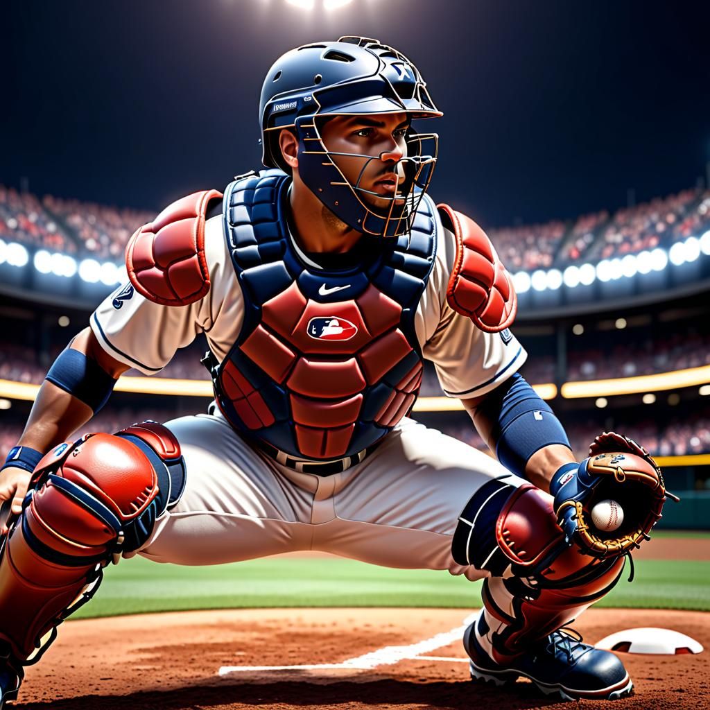 Baseball Catcher in Hyperdetailed Unreal Engine 5 Style