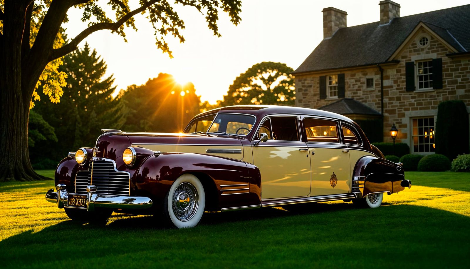 1948 Steampunk Limousine in Metallic Red