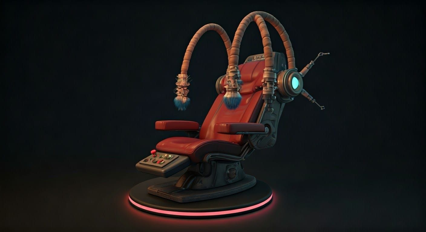 Futuristic Tickle Machine Inspired by Syd Mead