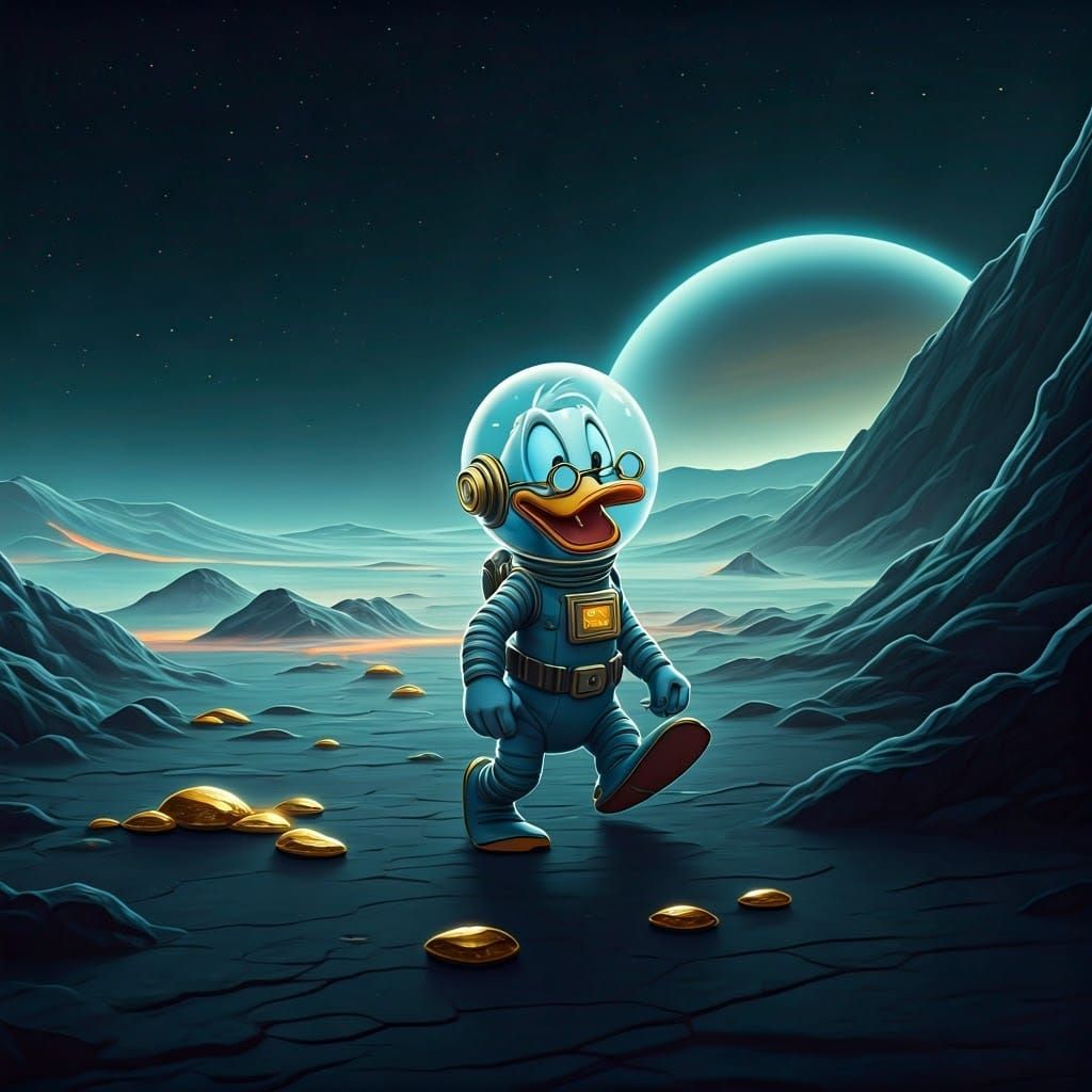 Ludwig Von Drake as Astronaut on Saturn Moon