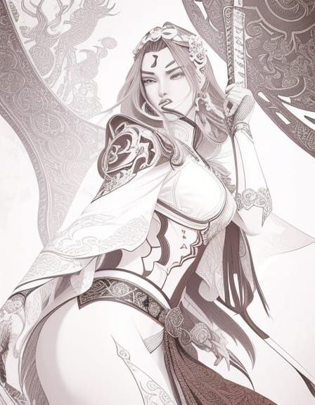 Heroic Fantasy Warrior in Intricate Ornate Style