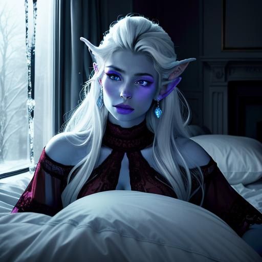 Ethereal Woman with Piercing Eyes, Cinematic Still