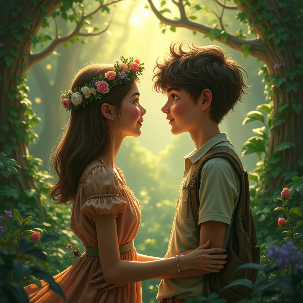 Teenage Love in a Dreamlike Forest