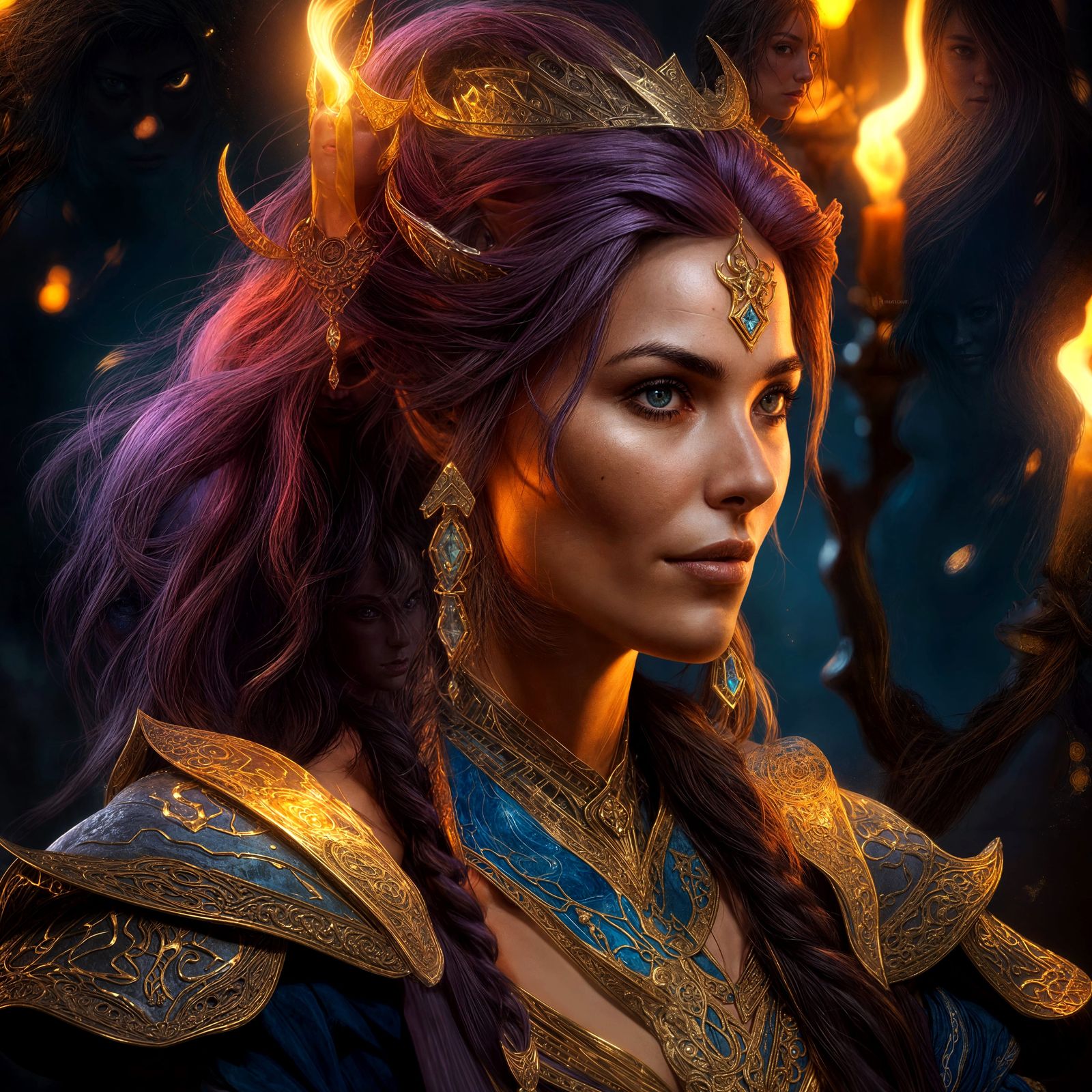 Sorceress Portrait in Artgerm Style