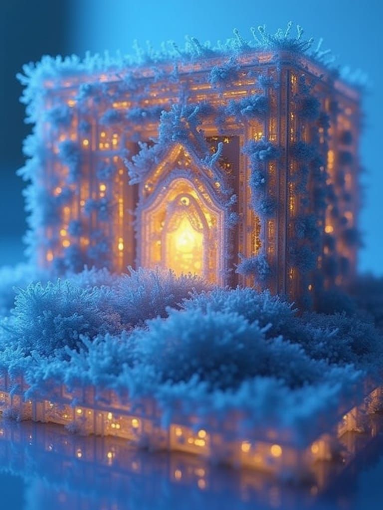 Futuristic Organic Fusion with Vibrant Detail