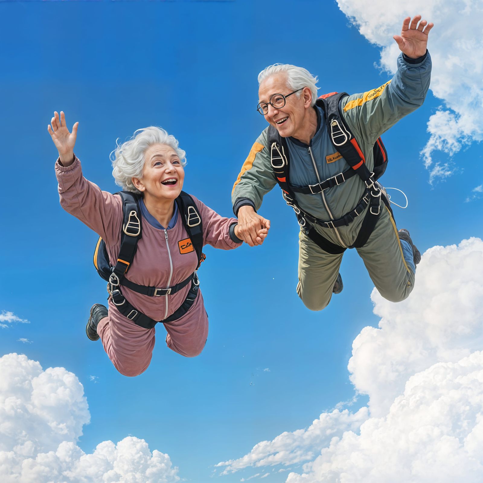 Grandma and Grandpa's Skydiving Adventure