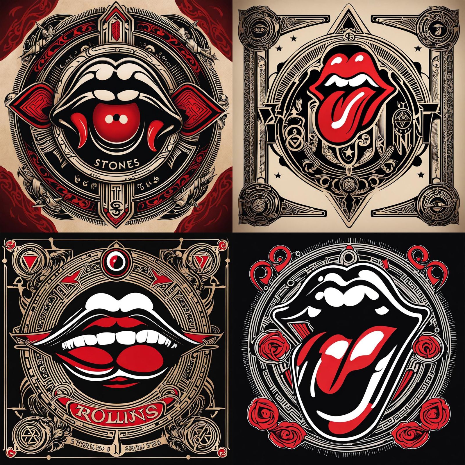 Rolling Stones Tongue and Eye of Sirius Tattoo