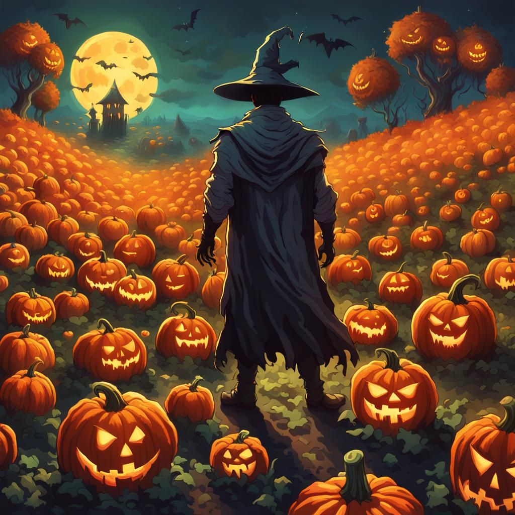 Pumpkin Necromancer Summons Gourd Monsters in Field