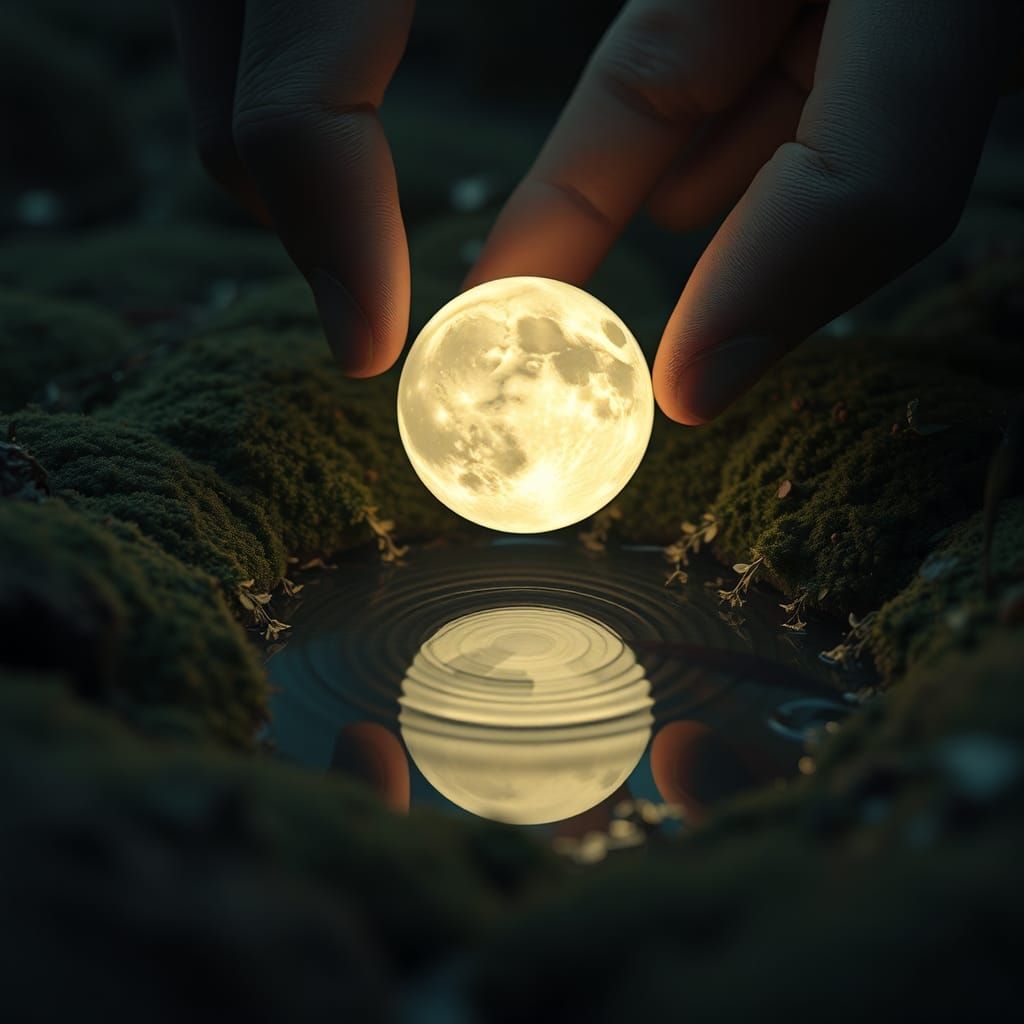 Magical Moonlit Forest: Hyperrealistic Digital Art