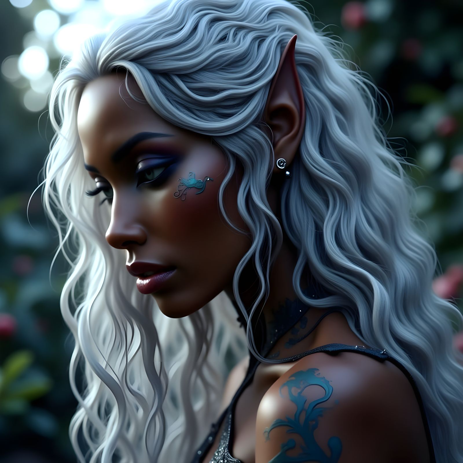 Elven Princess Portrait in a Surreal Fantasy Style