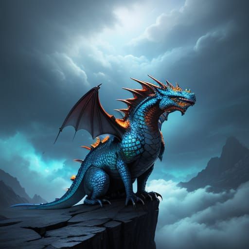 Dragon in Vibrant, Cinematic Concept Art