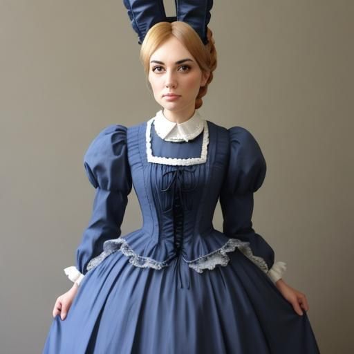 Bunny Girl in Victorian Dress Outfit